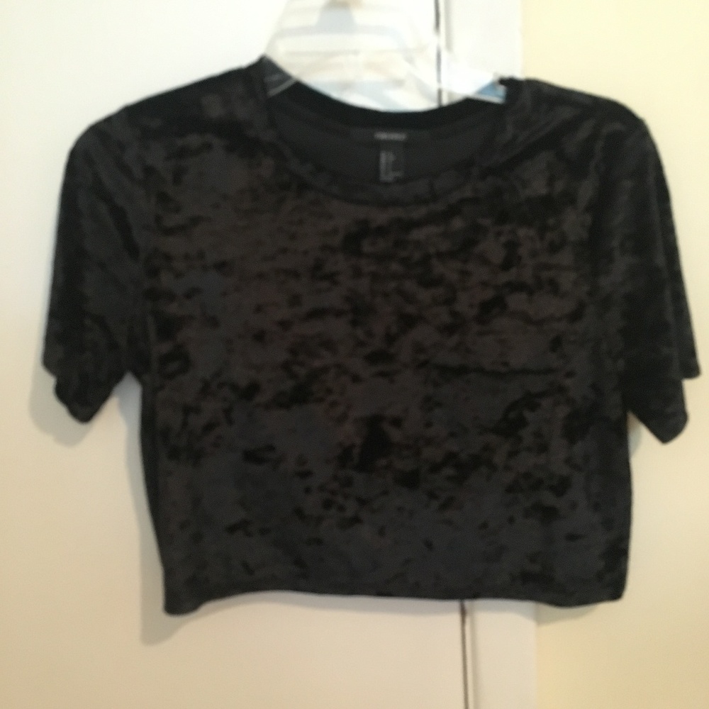 Crushed Velvet Crop Top